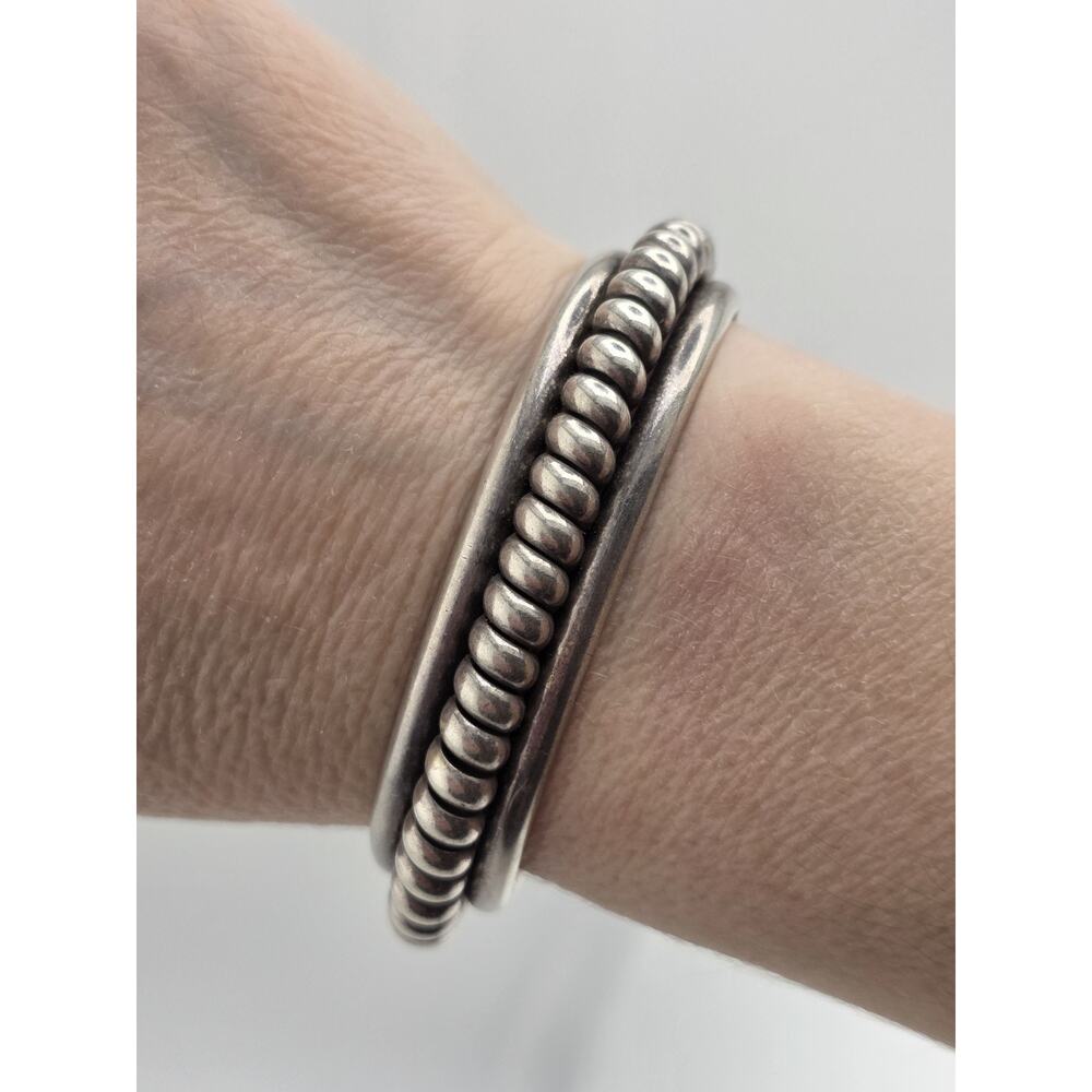 Native American Sterling Silver Twisted Cuff Bracelet